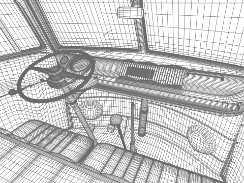 Autobus Volkswagen T1 Samba 1950 rok Model 3D