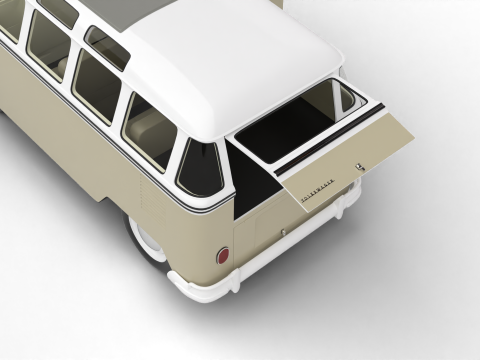 Volkswagen T1 Samba Bus 1950 HQ Modelo 3D