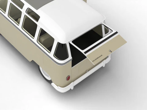 Volkswagen T1 Samba Bus 1950 HQ 3D Model