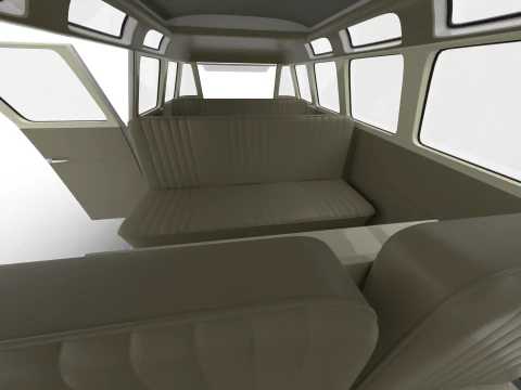 Volkswagen T1 Samba Bus 1950 HQ 3D Model