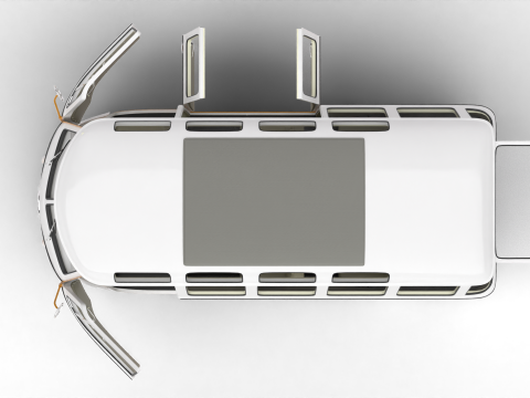Volkswagen T1 Samba Bus 1950 HQ Modelo 3D