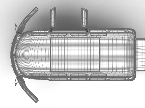 Volkswagen T1 Samba Bus 1950 HQ 3D Model