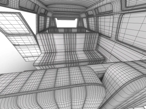Volkswagen T1 Samba Bus 1950 HQ 3D Model