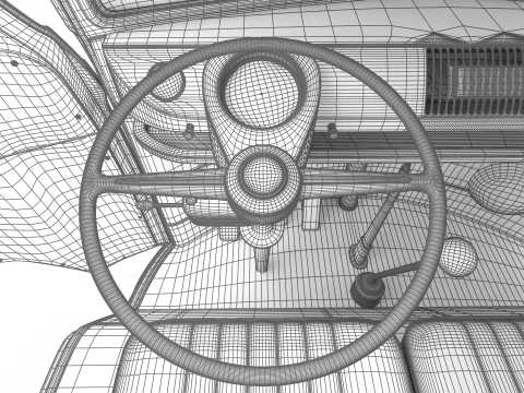 Volkswagen T1 Samba Bus 1950 HQ 3D Model