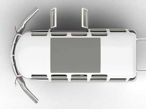 Volkswagen T1 Samba Bus 1950 HQ 3D Модель