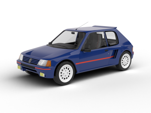 Peugeot 205 Turbo 16 1984 3D Model