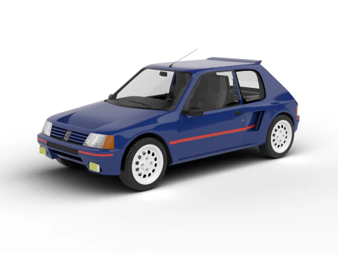 Peugeot 205 Turbo 16 1984 Modello 3D