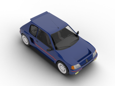 Peugeot 205 Turbo 16 1984 Modelo 3D