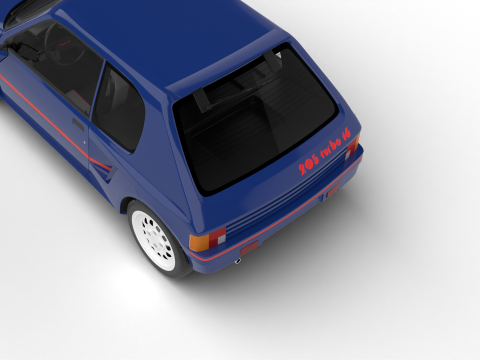 Peugeot 205 Turbo 16 1984 Modelo 3D