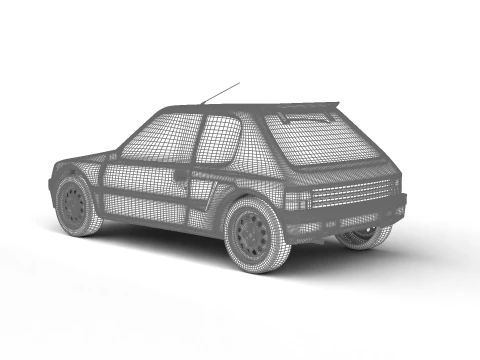 Peugeot 205 turbo 16 1984 Modelo 3D