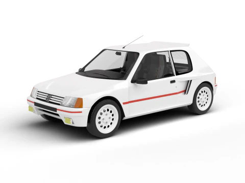 Peugeot 205 Turbo 16 1984 Modello 3D