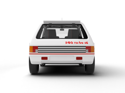 Peugeot 205 Turbo 16 1984 Modèle 3D