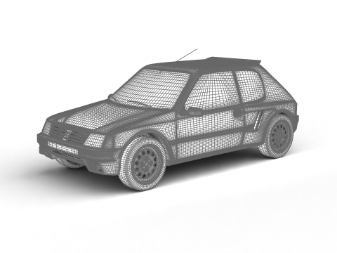 Peugeot 205 Turbo 16 1984 Modèle 3D
