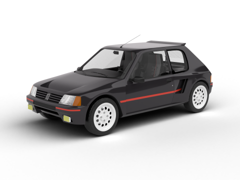 Peugeot 205 Turbo 16 1984 3D Модель