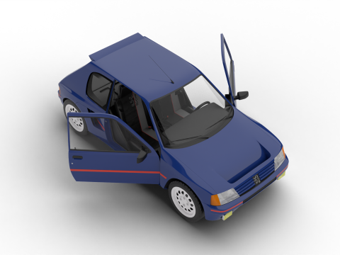 Peugeot 205 Turbo 16 1984 HQ 3D Модель