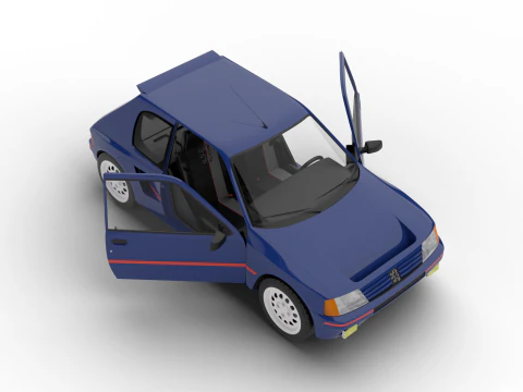 Peugeot 205 Turbo 16 1984 HQ 3D Model