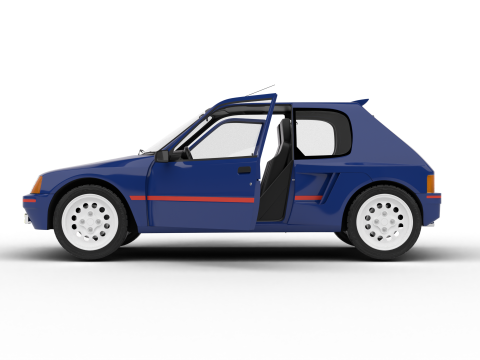 Peugeot 205 Turbo 16 1984 HQ 3D Модель