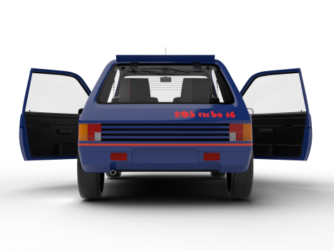 Peugeot 205 Turbo 16 1984 HQ 3D Модель