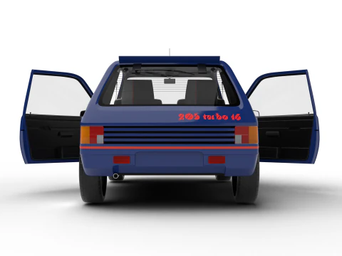 Peugeot 205 Turbo 16 1984 HQ 3D Model