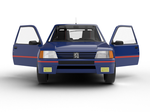 Peugeot 205 Turbo 16 1984 HQ 3D Модель