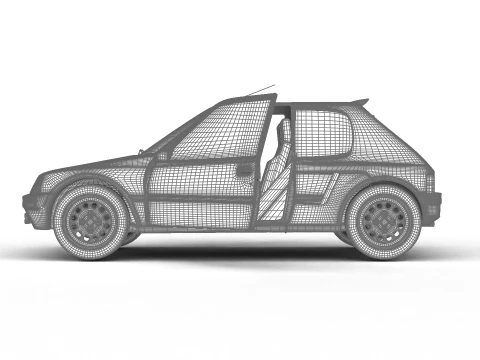 Peugeot 205 Turbo 16 1984 HQ 3D Model