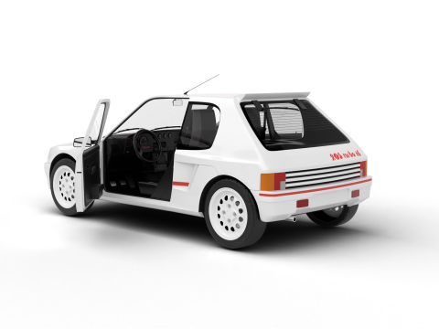 Peugeot 205 Turbo 16 1984 HQ 3D Модель
