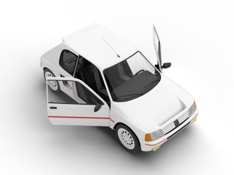 Peugeot 205 Turbo 16 1984 HQ 3D Модель
