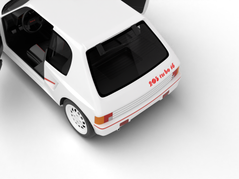 Peugeot 205 Turbo 16 1984 HQ 3D Модель