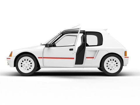 Peugeot 205 Turbo 16 1984 HQ 3D Модель