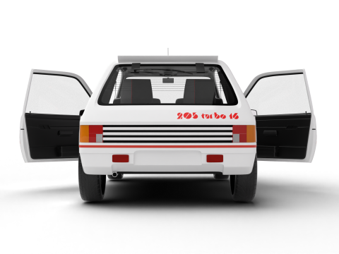 Peugeot 205 Turbo 16 1984 HQ 3D Модель