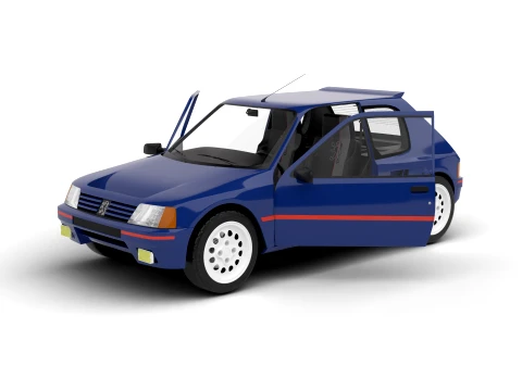 Peugeot 205 Turbo 16 1984 HQ 3D Model