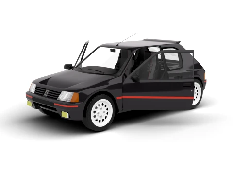 Peugeot 205 Turbo 16 1984 HQ 3D Model