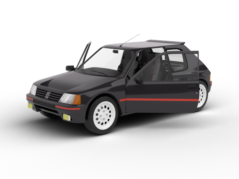Peugeot 205 Turbo 16 1984 HQ 3Dモデル