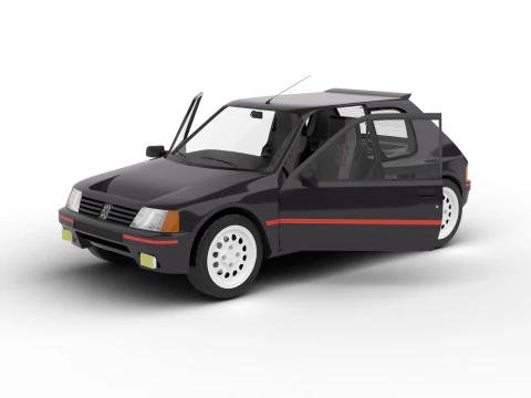 Peugeot 205 Turbo 16 1984 HQ Modello 3D