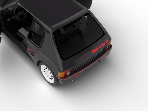 Peugeot 205 Turbo 16 1984 HQ Model 3D