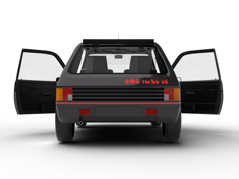 Peugeot 205 Turbo 16 1984 HQ Model 3D