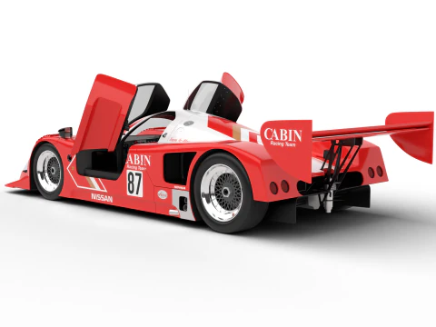 Nissan R90CK Cabin Racing 1990 HQ 3D Model