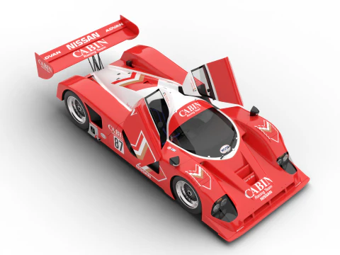 Nissan R90CK Cabin Racing 1990 HQ 3D Model