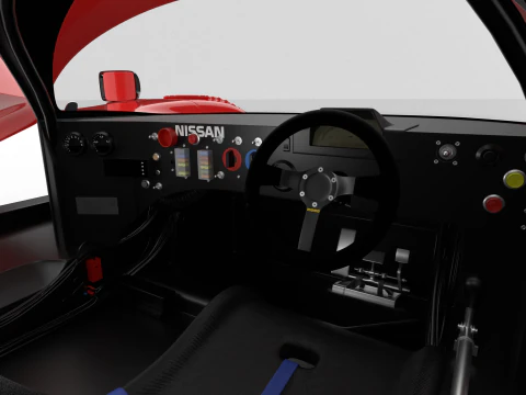 Nissan R90CK Cabin Racing 1990 HQ 3D Model