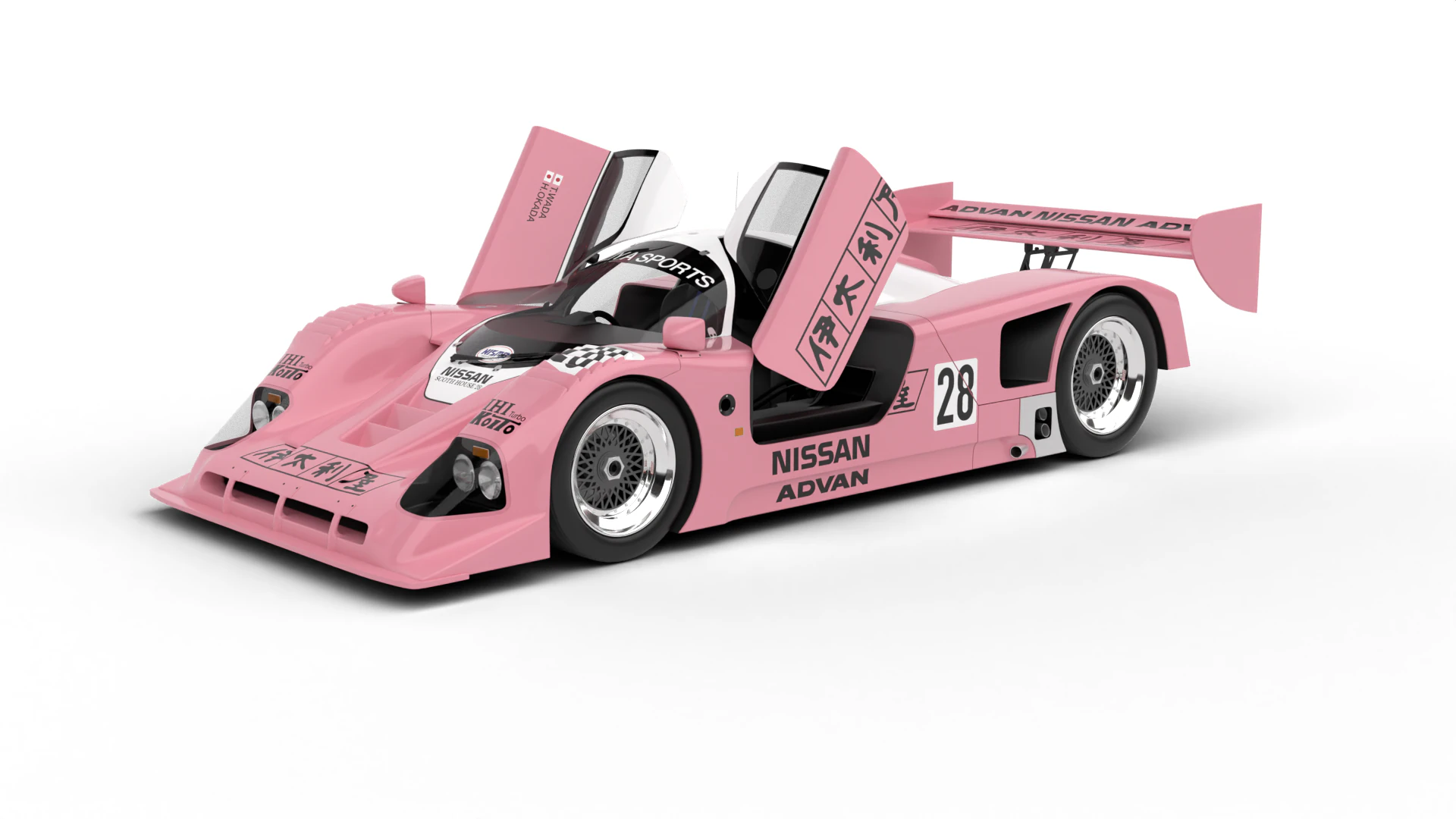 Nissan R90CK Italya Team Racing 1990 HQ 3D Model .c4d .max .obj .3ds .fbx .stl .blend 