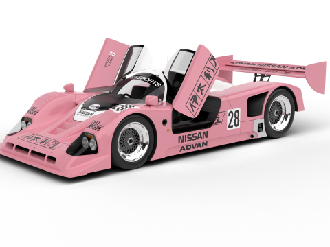 Nissan R90CK Italya Team Racing 1990 HQ 3D Модель