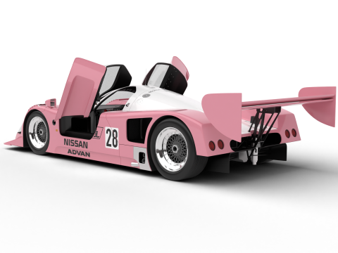 Nissan R90CK Italya Team Racing 1990 HQ 3Dモデル