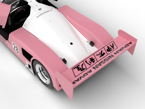 Nissan R90CK Italya Team Racing 1990 HQ 3Dモデル