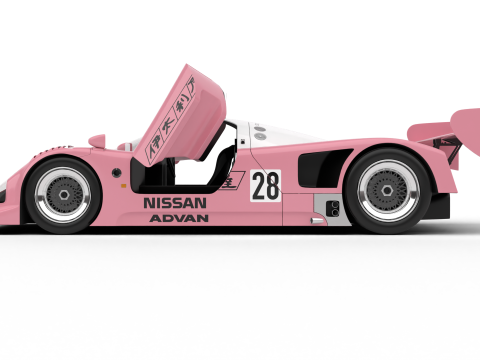 Nissan R90CK Italya Team Racing 1990 HQ 3Dモデル