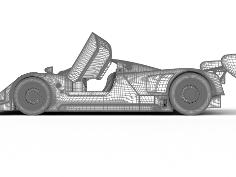 Nissan R90CK Italya Team Racing 1990 HQ 3D Model