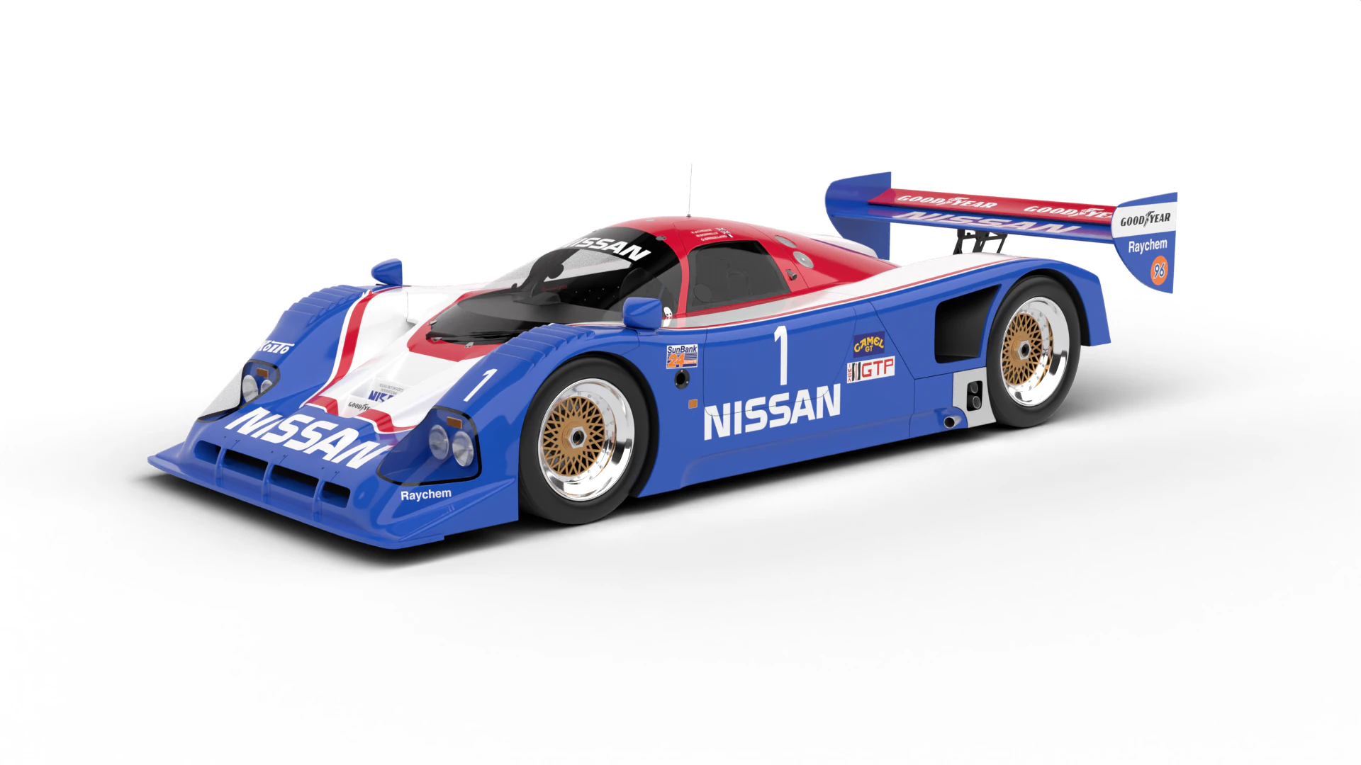 Nissan R90CK Corrida de Le Mans 1990 Modelo 3D .c4d .max .obj .3ds .fbx .stl .blend