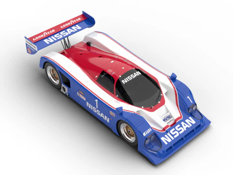 Nissan R90CK Corrida de Le Mans 1990 Modelo 3D