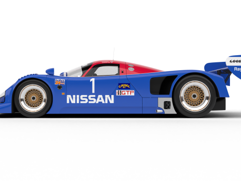 Nissan R90CK Le Mans Racing 1990 3D 모델