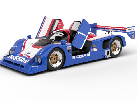 Nissan R90CK Le Mans Racing 1990 HQ 3D Модель