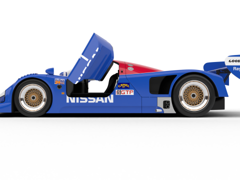 Nissan R90CK Le Mans Racing 1990 HQ 3D Модель